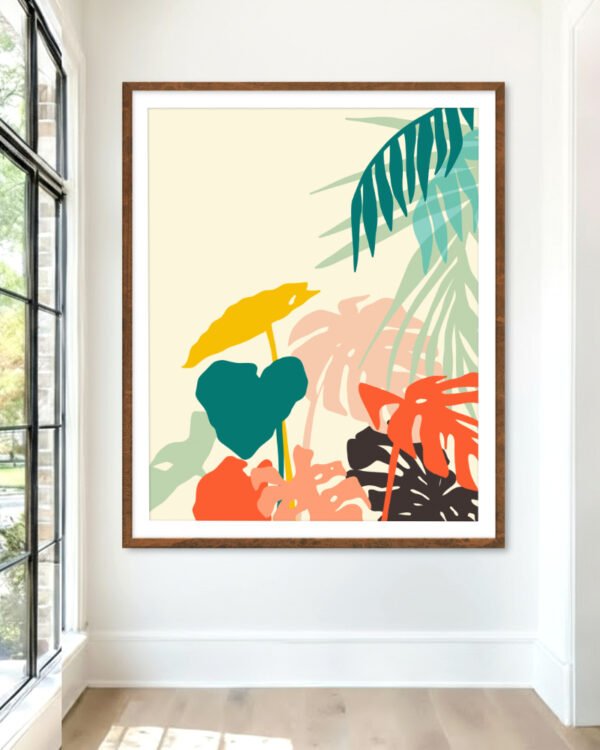 Shop tropical nature Art Print, Canvas Print, digital printable download - available at 83oranges.com by artist Uma Gokhale India