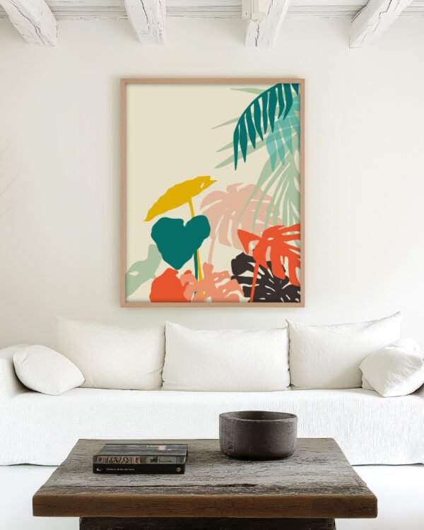 Shop tropical nature Art Print, Canvas Print, digital printable download - available at 83oranges.com by artist Uma Gokhale India