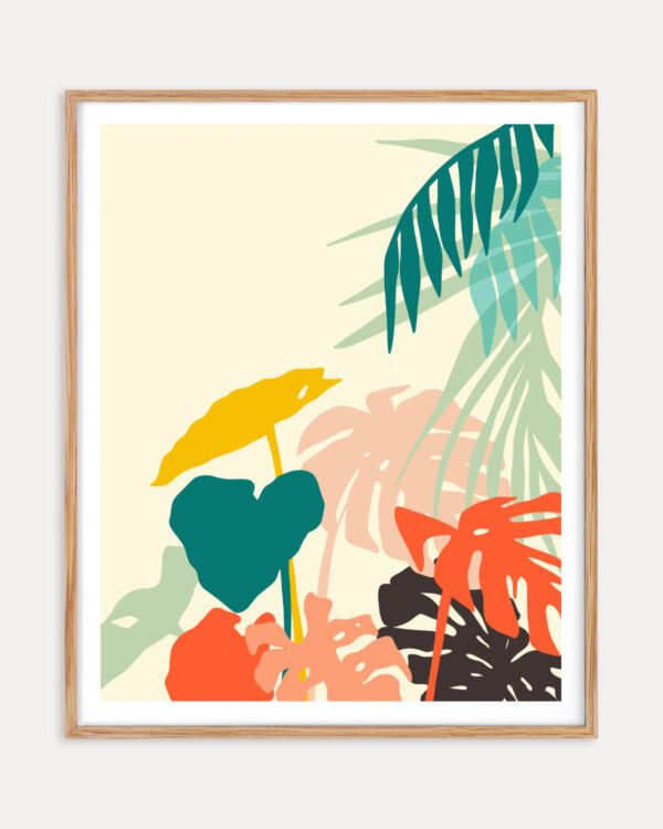 Shop tropical nature Art Print, Canvas Print, digital printable download - available at 83oranges.com by artist Uma Gokhale India