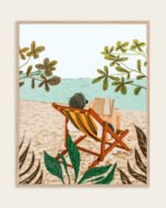 Shop Vacay book club beachy Art Print, Canvas Print, digital printable download - available at 83oranges.com by artist Uma Gokhale India