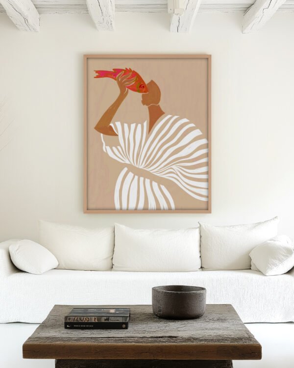 Shop Fish Eye Paradox Art Print, Canvas Print, digital printable download - available at 83oranges.com by artist Uma Gokhale India