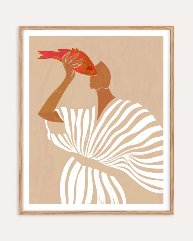 Shop Fish Eye Paradox Art Print, Canvas Print, digital printable download - available at 83oranges.com by artist Uma Gokhale India