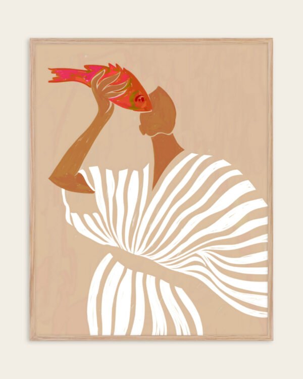 Shop Fish Eye Paradox Art Print, Canvas Print, digital printable download - available at 83oranges.com by artist Uma Gokhale India