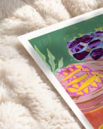 Shop Fish Market Eclectic bold Art Print, Canvas Print - available at 83oranges.com by artist Uma Gokhale India