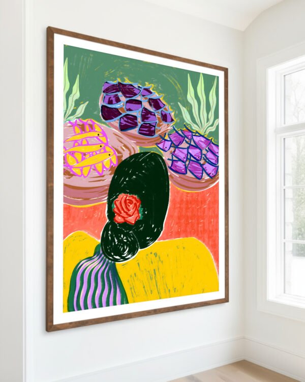 Shop Fish Market Eclectic bold Art Print, Canvas Print - available at 83oranges.com by artist Uma Gokhale India