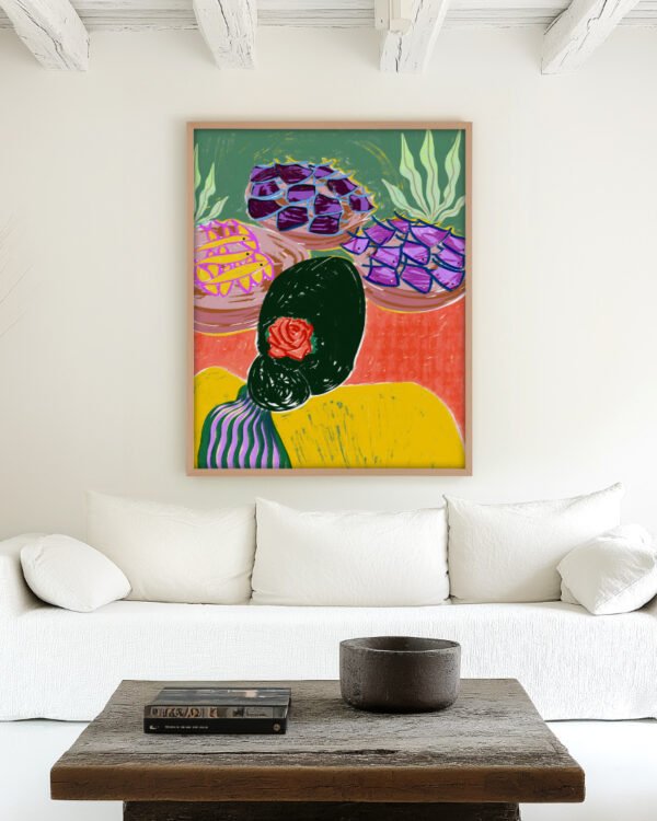 Shop Fish Market Eclectic bold Art Print, Canvas Print - available at 83oranges.com by artist Uma Gokhale India