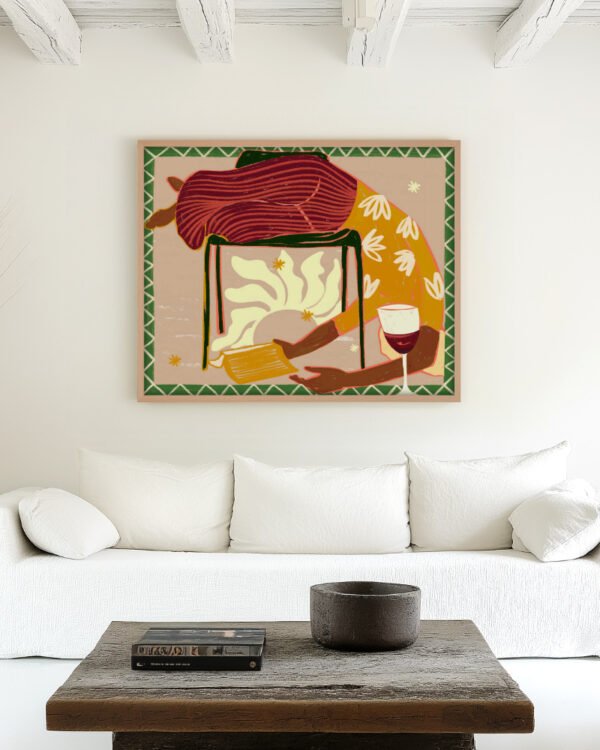 Shop is it weekend yet bohemian Art Print, Canvas Print, digital printable download - available at 83oranges.com by artist Uma Gokhale India