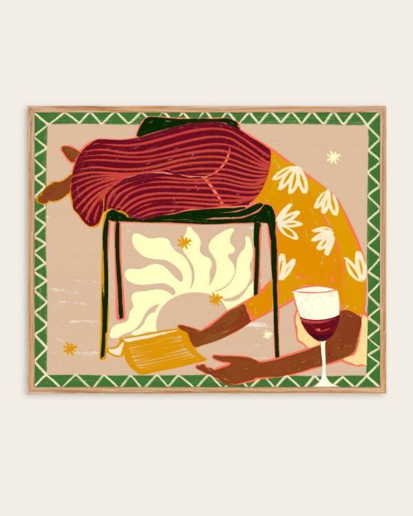 Shop is it weekend yet bohemian Art Print, Canvas Print, digital printable download - available at 83oranges.com by artist Uma Gokhale India