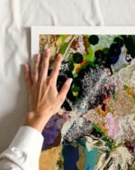 Shop Abstract intricate luxe Echoes Beneath the Surface Art Print, Canvas Print, digital printable download - available at 83oranges.com by artist Uma Gokhale India