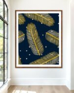 Shop Palmy Night Dark Tropical Nature Palm Art Print, Canvas Print - available at 83oranges.com by artist Uma Gokhale India
