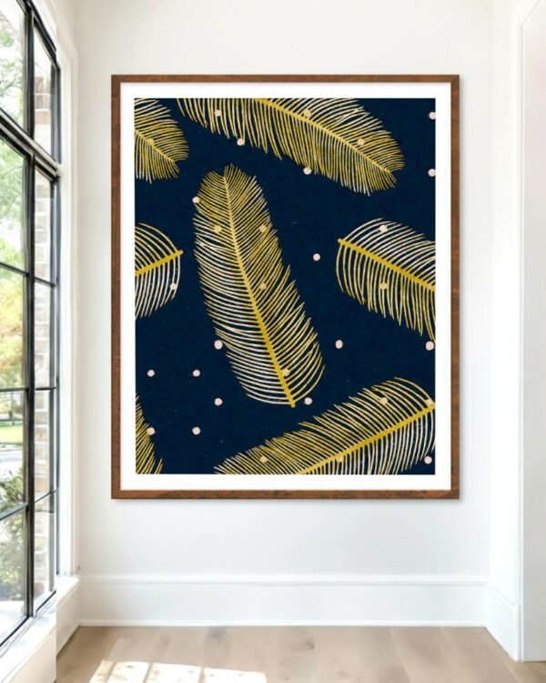 Shop Palmy Night Dark Tropical Nature Palm Art Print, Canvas Print - available at 83oranges.com by artist Uma Gokhale India