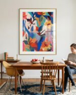 Shop Wild petals rhapsody abstract floral botanical Art Print, Canvas Print, digital printable download - available at 83oranges.com by artist Uma Gokhale India
