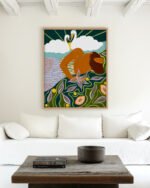 Shop The dreamer bohemian woman fashion landscape Art Print, Canvas Print, digital printable download - available at 83oranges.com by artist Uma Gokhale India