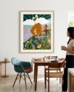 Shop The dreamer bohemian woman fashion landscape Art Print, Canvas Print, digital printable download - available at 83oranges.com by artist Uma Gokhale India