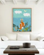 Shop The pursuit of happiness coastal vacation summer Art Print, Canvas Print, digital printable download - available at 83oranges.com by artist Uma Gokhale India