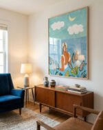 Shop The pursuit of happiness coastal vacation summer Art Print, Canvas Print, digital printable download - available at 83oranges.com by artist Uma Gokhale India