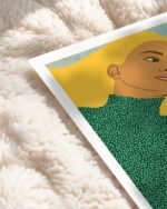 Shop Two soul one body soul sisters Art Print, Canvas Print - available at 83oranges.com by artist Uma Gokhale India