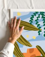 Shop A Beautiful Day Begins With A Beautiful Mindset botanical nature Art Print, Canvas Print - available at 83oranges.com by artist Uma Gokhale India