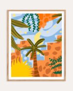 Shop A Beautiful Day Begins With A Beautiful Mindset botanical nature Art Print, Canvas Print - available at 83oranges.com by artist Uma Gokhale India Shop A Beautiful Day Begins With A Beautiful Mindset botanical nature Art Print, Canvas Print - available at 83oranges.com by artist Uma Gokhale India