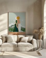 Shop celestial sun moon union lovers passionate Art Print, Quirky Funny Sleep Art Print, Canvas Print, Commercial digital license & instant download printable - available at 83oranges.com by artist Uma Gokhale India