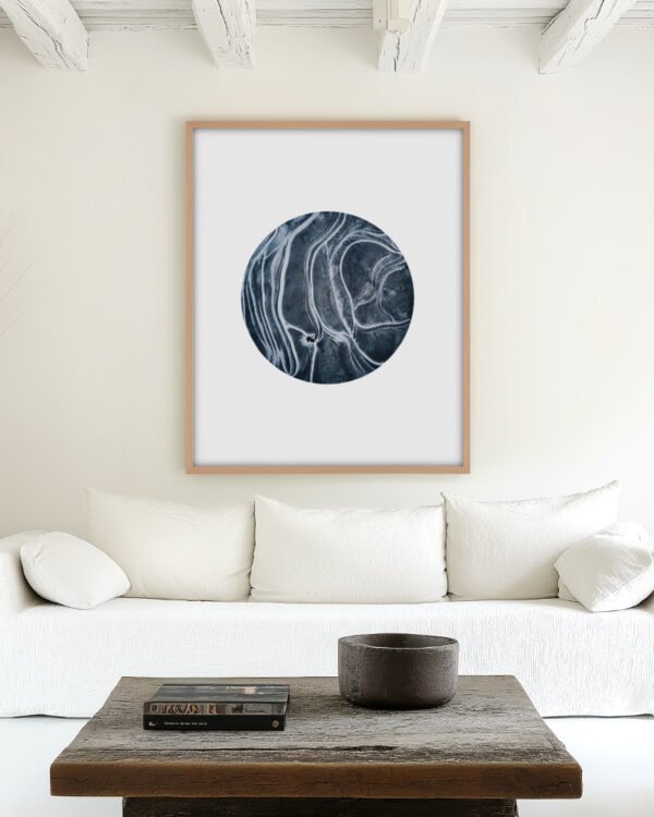 Shop Entity minimal Abstract black & white monochromatic Art Print, Canvas Print - available at 83oranges.com by artist Uma Gokhale India