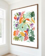 Shop Hello Summer Mint floral botanical Art Print, Canvas Print - available at 83oranges.com by artist Uma Gokhale India Shop Hello Summer Mint floral botanical Art Print, Canvas Print - available at 83oranges.com by artist Uma Gokhale India