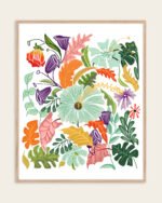 Shop Hello Summer Mint floral botanical Art Print, Canvas Print - available at 83oranges.com by artist Uma Gokhale India Shop Hello Summer Mint floral botanical Art Print, Canvas Print - available at 83oranges.com by artist Uma Gokhale India