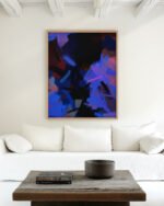 Shop Midnight Sparks dark abstract Art Print, Canvas Print - available at 83oranges.com by artist Uma Gokhale India