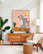 Shop Jazzy wild cat funny animals dance Art Print, Canvas Print - available at 83oranges.com by artist Uma Gokhale India Shop Jazzy wild cat funny animals dance Art Print, Canvas Print - available at 83oranges.com by artist Uma Gokhale India