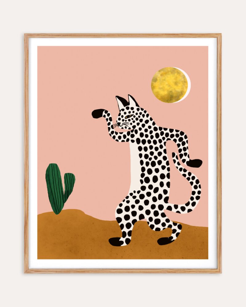 Shop Jazzy wild cat funny animals dance Art Print, Canvas Print - available at 83oranges.com by artist Uma Gokhale India Shop Jazzy wild cat funny animals dance Art Print, Canvas Print - available at 83oranges.com by artist Uma Gokhale India