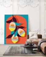 Shop Lemon Sunset Art Print, Canvas Print - available at 83oranges.com by artist Uma Gokhale India