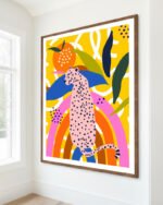 Shop Leopard Somewhere Over The Rainbow Abstract Art Print, Canvas Print - available at 83oranges.com by artist Uma Gokhale India Shop Leopard Somewhere Over The Rainbow Abstract Art Print, Canvas Print - available at 83oranges.com by artist Uma Gokhale India