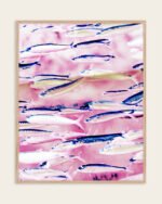 Shop Marked coast pink fish Art Print, Canvas Print - available at 83oranges.com by artist Uma Gokhale India