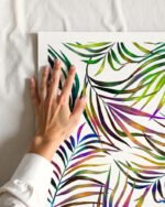 Shop Palm Dance Tropical jungle botanical Art Print, Canvas Print - available at 83oranges.com by artist Uma Gokhale India