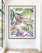 Shop Palm Dance Tropical jungle botanical Art Print, Canvas Print - available at 83oranges.com by artist Uma Gokhale India Shop Palm Dance Tropical jungle botanical Art Print, Canvas Print - available at 83oranges.com by artist Uma Gokhale India