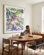 Shop Palm Dance Tropical jungle botanical Art Print, Canvas Print - available at 83oranges.com by artist Uma Gokhale India