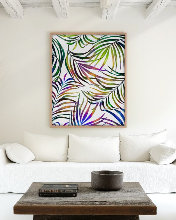 Shop Palm Dance Tropical jungle botanical Art Print, Canvas Print - available at 83oranges.com by artist Uma Gokhale India