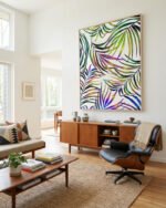 Shop Palm Dance Tropical jungle botanical Art Print, Canvas Print - available at 83oranges.com by artist Uma Gokhale India [review]