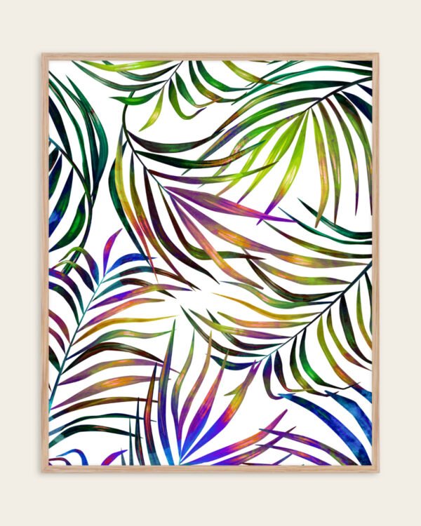 Shop Palm Dance Tropical jungle botanical Art Print, Canvas Print - available at 83oranges.com by artist Uma Gokhale India