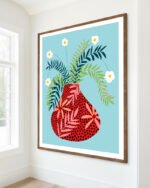 Shop Sunny side up flower pot quirky botanical Art Print, Canvas Print - available at 83oranges.com by artist Uma Gokhale India Shop Sunny side up flower pot quirky botanical Art Print, Canvas Print - available at 83oranges.com by artist Uma Gokhale India