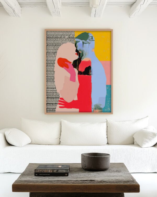 Shop Such a thing is not meant to last Abstract passion love red Art Print, Canvas Print - available at 83oranges.com by artist Uma Gokhale India