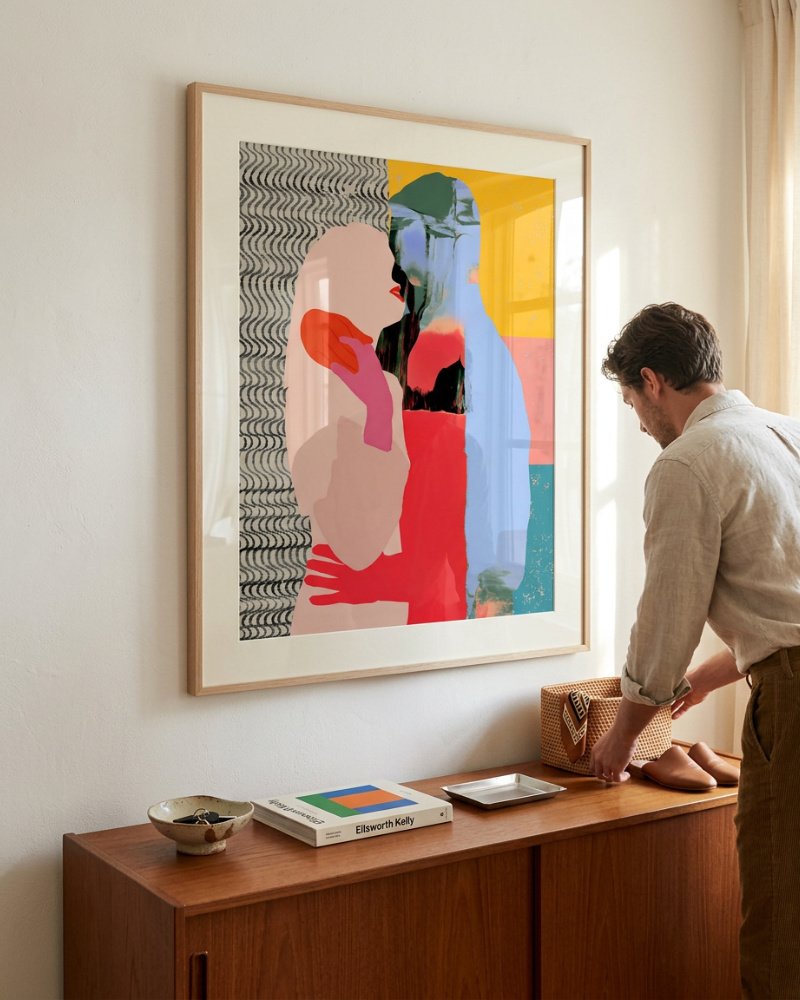 Shop Such a thing is not meant to last Abstract passion love red Art Print, Canvas Print - available at 83oranges.com by artist Uma Gokhale India
