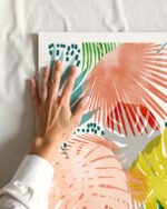 Shop Tropical Garden watercolor jungle monstera botanical Art Print, Canvas Print - available at 83oranges.com by artist Uma Gokhale India