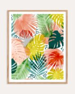 Shop Tropical Garden watercolor jungle monstera botanical Art Print, Canvas Print - available at 83oranges.com by artist Uma Gokhale India