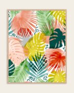 Shop Tropical Garden watercolor jungle monstera botanical Art Print, Canvas Print - available at 83oranges.com by artist Uma Gokhale India