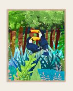 Shop Toucans jungle forest wildlife botanical nature Art Print, Canvas Print - available at 83oranges.com by artist Uma Gokhale India Shop Toucans jungle forest wildlife botanical nature Art Print, Canvas Print - available at 83oranges.com by artist Uma Gokhale India