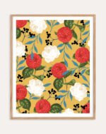 Shop floral obsession vintage botanical garden Art Print, Canvas Print - available at 83oranges.com by artist Uma Gokhale India Shop floral obsession vintage botanical garden Art Print, Canvas Print - available at 83oranges.com by artist Uma Gokhale India