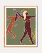 Shop Moonlit Soul Dance bohemian celestial Art Print, Canvas Print - available at 83oranges.com by artist Uma Gokhale India