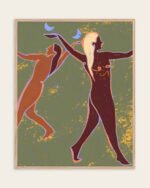 Shop Moonlit Soul Dance bohemian celestial Art Print, Canvas Print - available at 83oranges.com by artist Uma Gokhale India