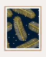 Shop Palmy Night Dark Tropical Nature Palm Art Print, Canvas Print - available at 83oranges.com by artist Uma Gokhale India